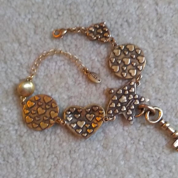 Pilgrim Danish Designs Gold Plated Green Enamel and Crystal Bracelet - Picture 5 of 8